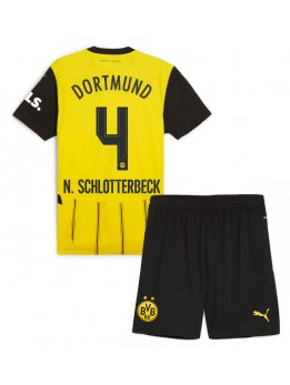 Borussia Dortmund Nico Schlotterbeck #4 Heimtrikotsatz für Kinder 2024-25 Kurzarm (+ Kurze Hosen)